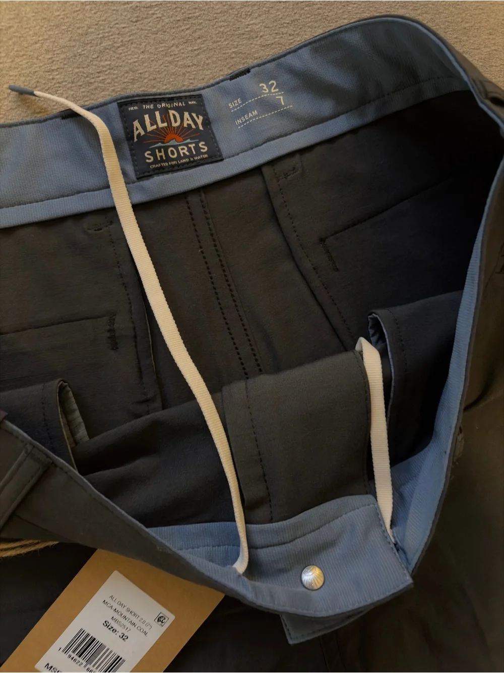 Faherty Brand All Day 2.0 Shorts Khaki Light Men's 32 w/ 7